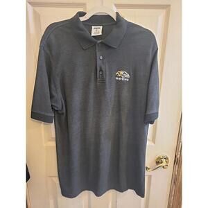 Vintage CSA waffle weave cotton polo w/ Baltimore RAVENS embroidered logo gray